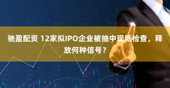 驰盈配资 12家拟IPO企业被抽中现场检查，释放何种信号？